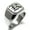 Silver, variant on Stainless Steel Letter K Initial Old English Monogram Engraved Engraved Square Flat Top Biker Style Polished Signet Ring