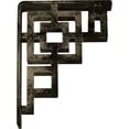 thumbnail image 4 of Ekena Millwork 2"W x 7 1/2"D x 10"H Eris Wrought Iron Bracket, (Triple center brace), Antiqued Pale Gold, 4 of 10