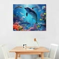 thumbnail image 2 of Nawypu  Tropical Ocean Sealife Coral Reef, Fish, Dolphin Underwater Canvas Art Poster and Wall Art Picture Print bedroom Decor Posters, 2 of 4