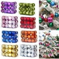 thumbnail image 3 of Christmas Balls Ornaments 24ct 1.18'' Shatterproof Xmas Tree Decorations Plastic Xmas Hanging Ornaments Hanging Bulbs Baubles Set for Christmas Holiday Party Decor Christmas Decorations, 3 of 5