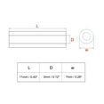 thumbnail image 3 of Unique Bargains 1000pcs Nylon Rond Droit Pilier Isolant Tube PCB Espaceur Standoff 3x7x11mm, 3 of 4