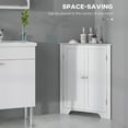 thumbnail image 4 of kleankin Armoire de Salle de Bain d'Angle, Portes Encastrées et Tablette Ajustable, 4 of 10