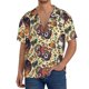 thumbnail image 1 of Balery Fashion Hippie Girl Camisa Casual de Manga Corta con Botones para Hombre, Texturizada, Estilo Cubano, para Playa, Verano-4X-Large, 1 of 5