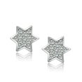 thumbnail image 1 of Boucles d'Oreilles Femmes en Laiton Rhodium avec AAA Grade CZ en Clair, 1 of 1