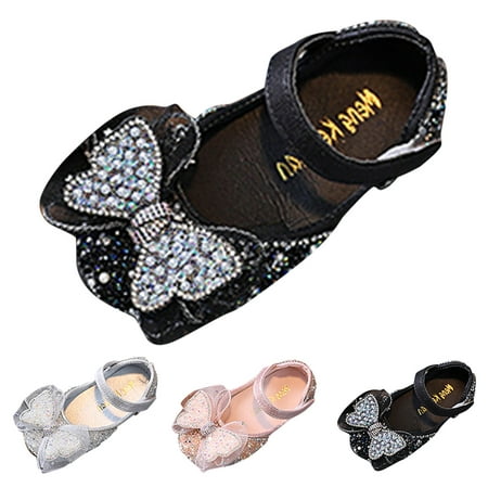 

LYCAQL Toddler Shoes Fashion Summer Girls Dance Shoes Princess Dress Performance Shoes Pearl Sequin Ribbon Bow Light Solid Toddler Shoes 4c (Silver 8.5 Toddler)