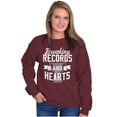 thumbnail image 3 of Breaking Records And Hearts Funny Sweatshirt for Men or Women Brisco Brands X, 3 of 6