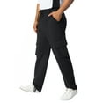 thumbnail image 5 of hirigin 3PCS Men's Fashion Cargo Long Pants, Solid Color Drawstring Elastic Waist Streetwear Hip Hop Trousers with Pockets, 5 of 9