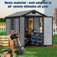 thumbnail image 5 of Akaber 8.7x5.5 FT Resin Shed and Outdoor Storage with Floor, Plastic Weather-Resistant Garden Tool Sheds with Lockable Door, 5 of 8