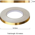 thumbnail image 2 of Tile Peel and Stick Decorative Adhesive Tape, Waterproof Joint Line Tape, for Floors, Walls, Ceilings, Doors and Windows, Home Decor (2*(1cm*50m),Gold), 2 of 6
