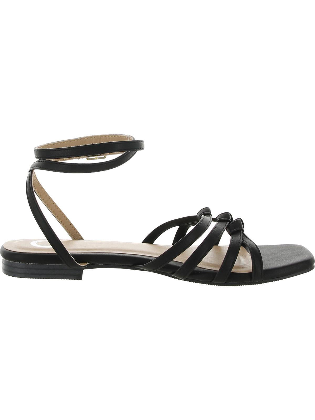 Journee Collection Womens Indee Faux Leather Caged Slingback Sandals