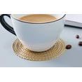thumbnail image 2 of 12 Pieces Round PVC Coasters Coasters for Hot Coffee Cold Water (Gold, 10cm), 2 of 5