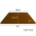 thumbnail image 3 of Mobile 29.5''W x 57.25''L Trapezoid Oak Thermal Laminate Activity Table - Height Adjustable Short Legs, 3 of 5