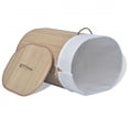 thumbnail image 2 of vidaXL Bamboo Laundry Bin Oval Natural, 2 of 5
