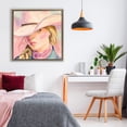 thumbnail image 2 of Pastel Cowgirl Gaze Beneath Hat Brown Framed Floater Canvas Wall Art, design by Kim Allen, 2 of 10
