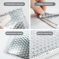 thumbnail image 4 of Pack of 50 10 x 12 inch Silver Metallic Bubble Mailers, Self-Seal Thermal Insulated Padded Envelope, 4 of 8
