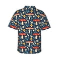 thumbnail image 3 of Daiia Colorful Mushrooms Hawaiian Shirt for Men Gentle Cotton Regular Short Sleeve Casual-X-Large, 3 of 9