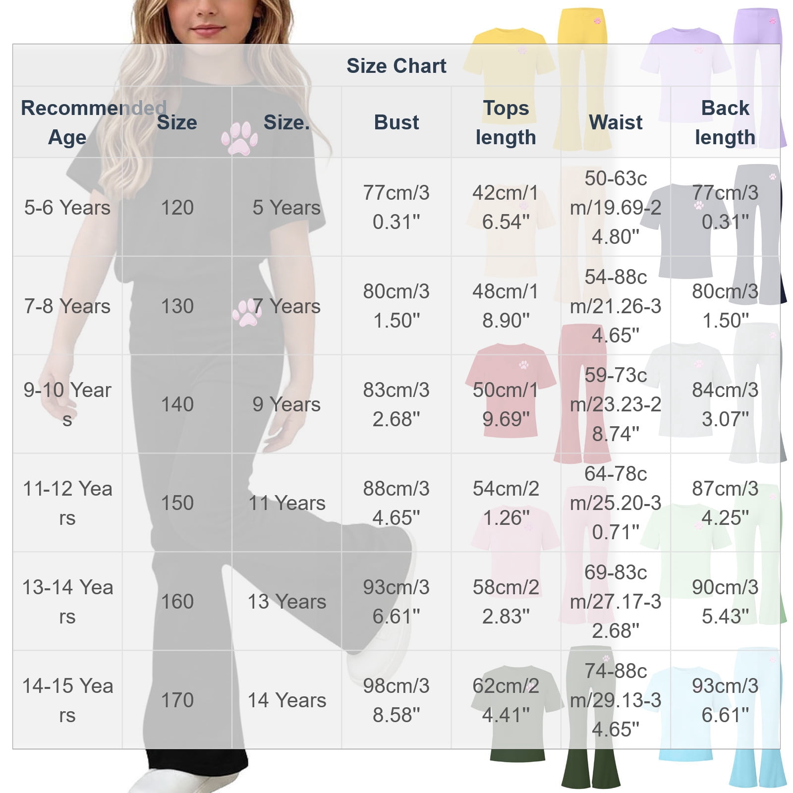 Fnooota Girls Outfit Sets Short Sleeve, 2 Piece School Summer Girls Clothing Sets Purple Size 6