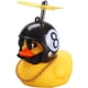 thumbnail image 4 of Adornos de pato de goma para coche, decoraciones para salpicadero de coche de pato amarillo con casco de hélice, cuernos de bicicleta de pato exprimible, hélice, 2 uds., 4 of 5