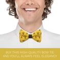 thumbnail image 5 of Honey Bees Bow Tie Pre-Tied Yellow-Black Color Unisex Pattern, By Bow Tie House (Medium, Yellow Bees), 5 of 6