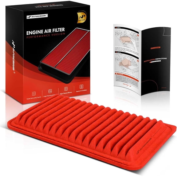 A-Premium High-performance, Pre-oiled Engine Air Filter Compatible with Toyota Camry 2002-2011, Sienna 2004-2010, Highlander 2001-2013, Solara 2004-2008 & Lexus ES300, ES330, RX330, RX350