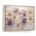 thumbnail image 2 of Designart "Meadow of Violets in Purple and Gold II" Violets Floater Framed Canvas Prints, 2 of 5