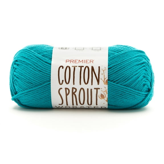 Premier Yarns Cotton Sprout Worsted Yarn-Teal
