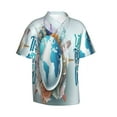 thumbnail image 2 of Daiia Let's go Travel Hawaiian Shirt for Men Gentle Cotton Regular Short Sleeve Casual-Small, 2 of 9