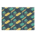 thumbnail image 1 of Geometric Cutting Board, Teenage Pattern with Lines and Circles Bold Colorful Shapes Retro Modern Style, Decorative Tempered Glass Cutting and Serving Board, Large Size, Multicolor, by Ambesonne, 1 of 1