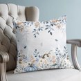 thumbnail image 4 of Blue Pumpkins Thanksgiving Pillow Covers 16x16 Set of 2, Fall Eucalyptus Leaves Weeping Throw Pillow Covers Decorative Couch Cushion Cover, Microfiber Soft Pillowcases for Bedroom Living Room Sofa, 4 of 9