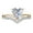 Gold, variant on Love Shaped Big Rhinestone Ring Diamond Love Ring Elegant Geometry Rhinestone Ring Full Diamond Rings For Women Size 5 11， 5.19 cm， Gold