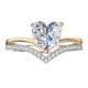 thumbnail image 1 of En forma de gran anillo de diamantes de imitación del anillo de diamantes de imitación elegante geometría anillos completos para las mujeres Tamaño 5 11, 1 of 5