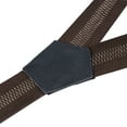 thumbnail image 3 of Buyless Fashion Heavy Duty Textured 2 Pack Suspenders for Men - 48" Adjustable Straps 1 1/2" - Y Shape - 5117-2-Brown-Tan, 3 of 7