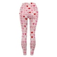thumbnail image 6 of Vekome Pink Womens Leggings Plus Size Valentines High Waisted Yoga Pants Seamless Heart Lightweight Running Tights L, 6 of 7