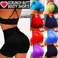 thumbnail image 3 of VENUZOR Yoga Shorts for Women Ruched Butt Lifting Booty Anti Cellulite Shorts Scrunch Textured Workout Shorts, 3 of 3