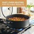 thumbnail image 3 of Farberware TrueCook 8qt Nonstick Family Pan with Lid, Black, 3 of 16