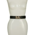 thumbnail image 2 of Michael Kors Saffiano Leather Reversible MK Logo Plaque Buckle Belt, Extra Large, 2 of 4