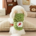 thumbnail image 2 of chaungfeng Mini Velvet Dog Outfit, Christmas Snowman Pattern, for Winter Wear, Christmas Photo, Pet Fashion, 2 of 6
