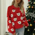 thumbnail image 3 of Chandails de Noël Laids pour Femmes Chandail-Over Tricoté Col Rond Laid pour Fête, 3 of 6