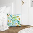thumbnail image 3 of 2 Pack Oudtdoor Throw Pillow Covers 18x18, Summer Decorative Square Pillow Covers for Home Sofa Couch Bedroom Garden Balcony Hallway Decor (Teal Daisy, 18x18), 3 of 6