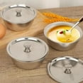 thumbnail image 2 of Stainless Steel Steamed Egg Bowl Ramen Rice Fruit Salad Stew Bowls with Lids Soup Cup Food Container Kitchen Tableware Supplies, 2 of 8
