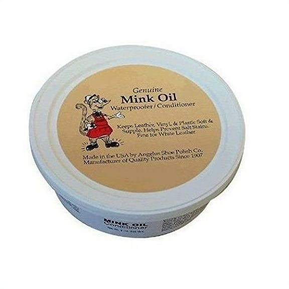 (Ship from USA) Angelus Brand Genuine Mink Oil Paste Leather Conditioner / Waterproofer 3oz Jar *GWE849F EP-21RT15847