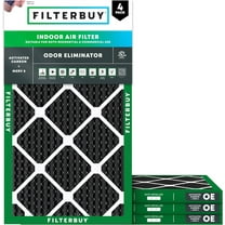 Filterbuy 12x24x1 MERV 8 Odor Eliminator, Pleated HVAC AC Furnace Air Filters (4-Pack)