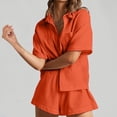 thumbnail image 2 of Womens Short Sets Outfits for Women 2 Piece Sets Button Down Shirt Top and Shorts Womens Spring Clothes Vacation Outfits, 2 of 8