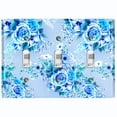 thumbnail image 1 of Metal Light Switch Plate Outlet Cover Colorful Rose Leaves Wallpaper ROS046, 1 of 13