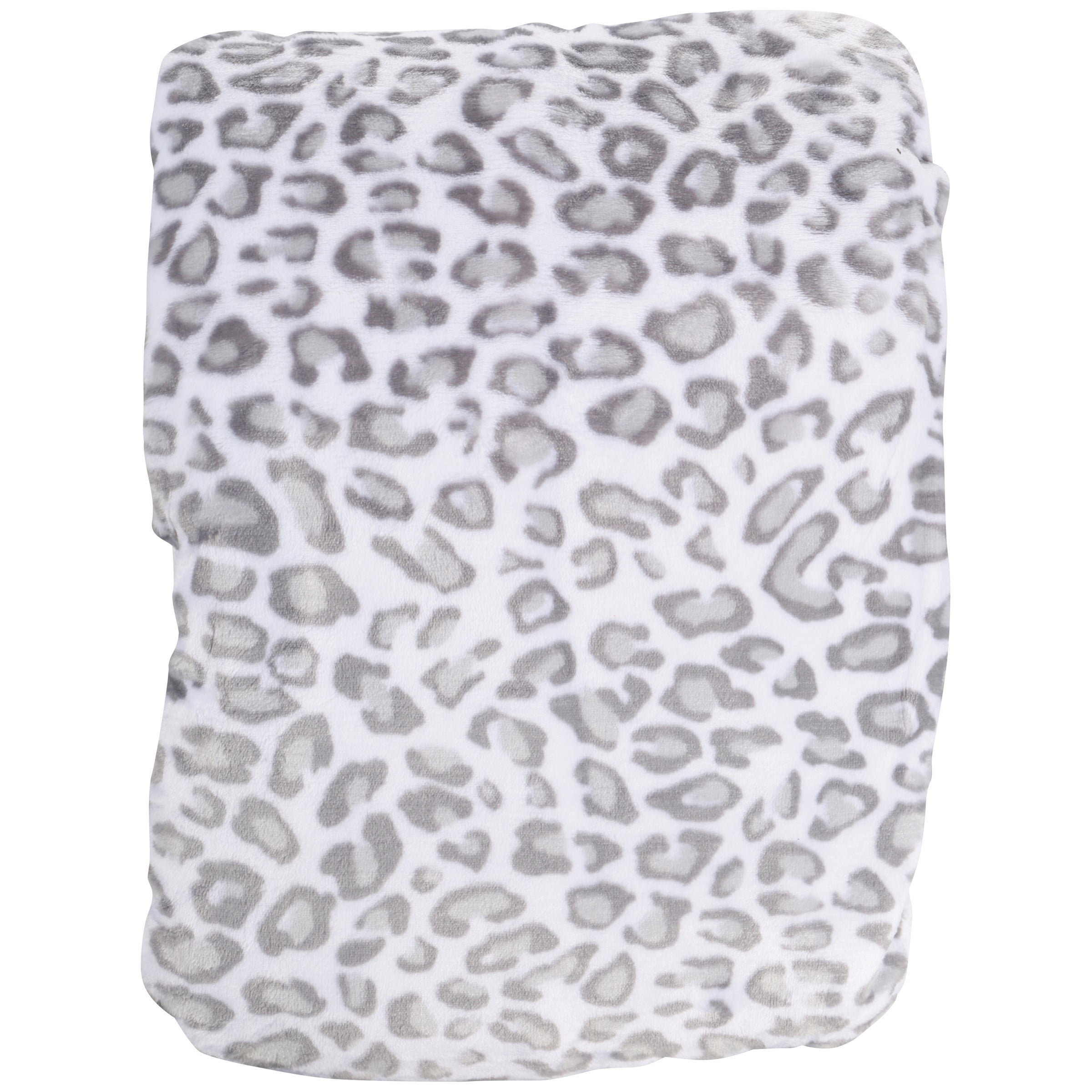 white leopard print blanket