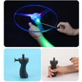 thumbnail image 4 of 3Pcs LED Lighting Flying Disc Propeller Helicopter Toys Pull String Flying Saucers UFO Spinning Top Fun Game Kids Outdoor Toys, 4 of 5