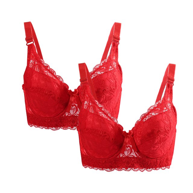 INSPIRE CHIC Women's Plus Size Full Coverage Padded Floral Underwired Bra