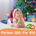 thumbnail image 5 of Pulsera mordedora sensorial para niños pequeños, anillo de silicona, juguete para masticar para autismo sin BPA, verde, 5 of 5