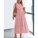 thumbnail image 2 of Vestido casual BTFBM para mujer, verano 2025, cuello en V y cintura elástica, 2 of 9