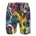 thumbnail image 3 of Salouo Colorful Pug Pattern Swim Trunks for Men,Men's Hawaiian Bathing Suit Swimsuits Quick Dry Swimming Board Shorts Beach Shorts with Pockets-Small, 3 of 6